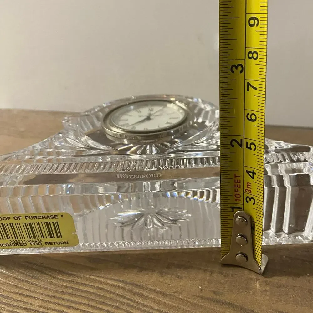 Vintage Waterford Devenish Small Crystal Clock Mantel Piece Decor